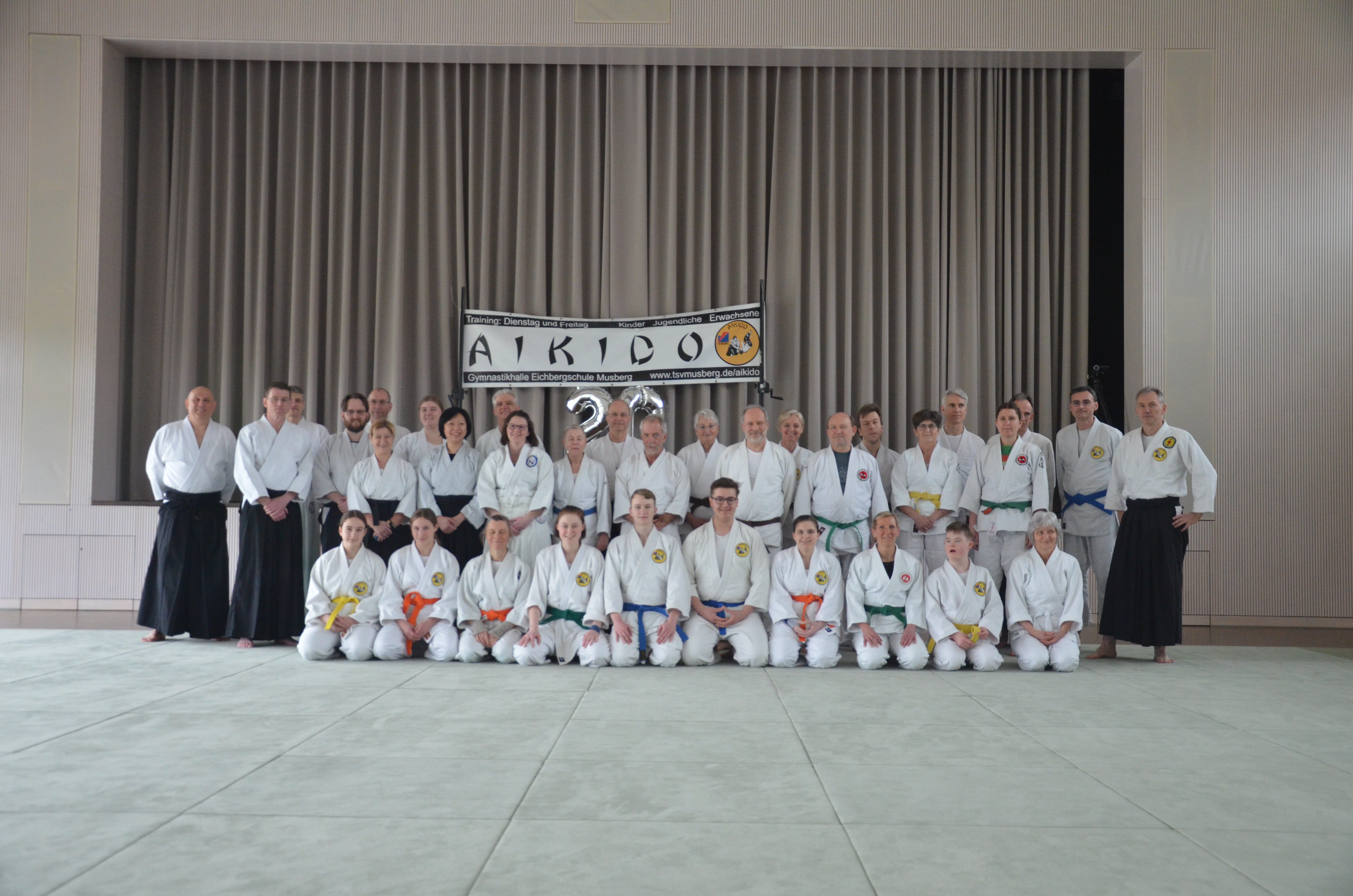 Jubiläums-Lehrgang zum 20-jährigen Bestehen der Aikido-Gruppe im TSV Musberg